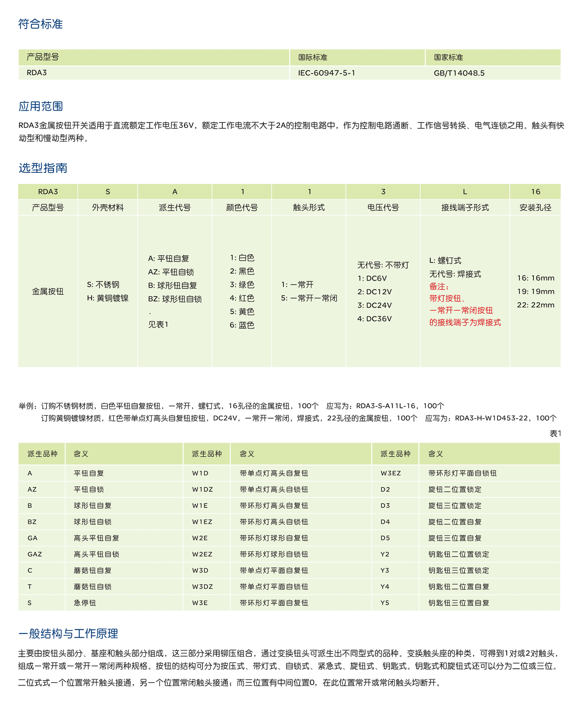 南宫NG·28相信品牌力量RDA3系列金属按钮开关 