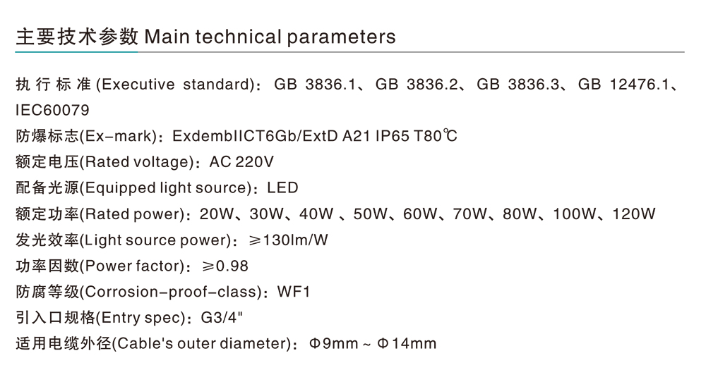 南宫NG·28相信品牌力量RDB98-M防爆免维护节能灯(LED) 