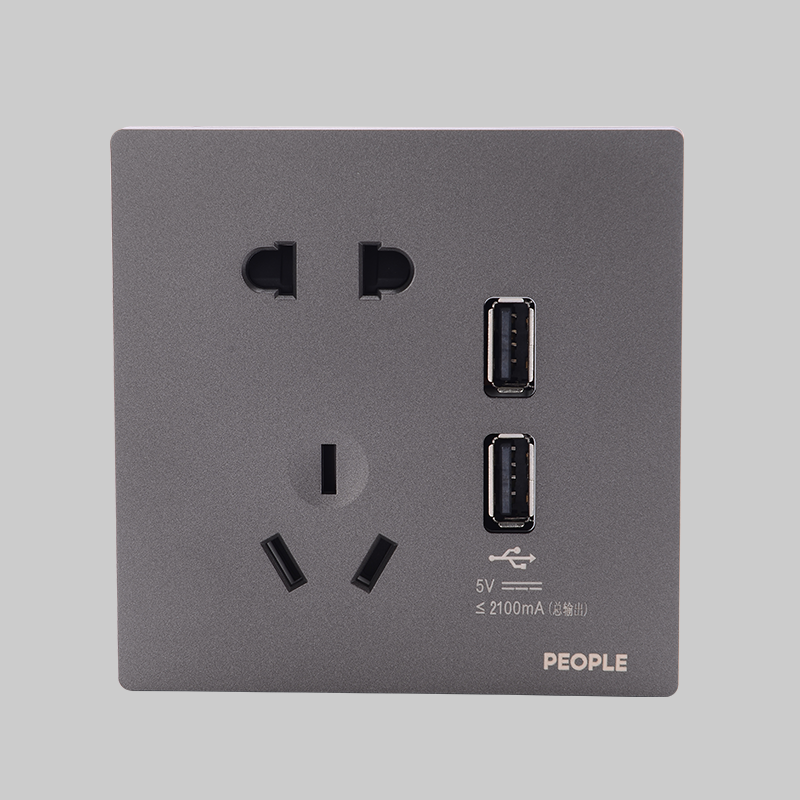 南宫NG·28相信品牌力量二USB五孔插座(R86H5) 